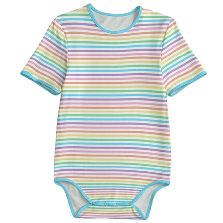 rainbow striped adult onesie