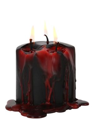 Small Vampire Blood Black Gothic Short Pillar Candle