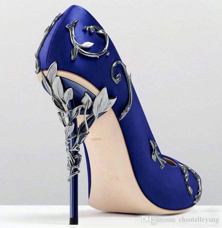 white blue heels