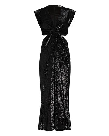 A.L.C. Alexis Sequined Midi Dress In Black | INTERMIX®