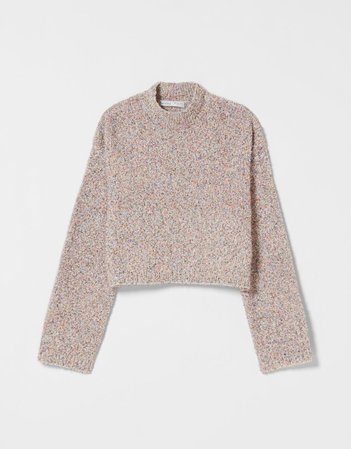 Multicolored cropped sweater - Sweaters and cardigans - Woman | Bershka