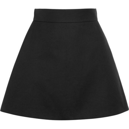 Victoria Beckham Cotton-twill A-line mini skirt