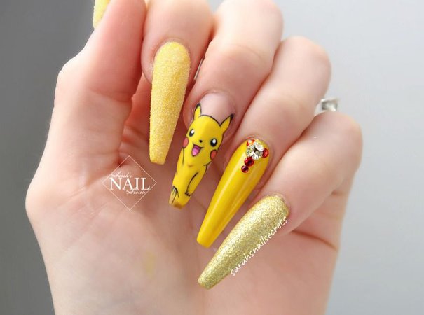 pikachu nails - Google Search