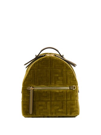 Fendi Mini Ff Velvet Backpack | Farfetch.com