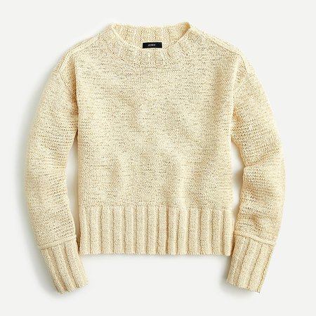 tan J.Crew: Wide-rib Crewneck Sweater For Women