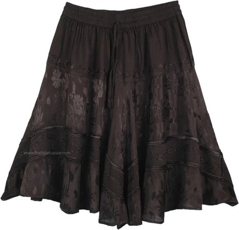 brown lace skirt