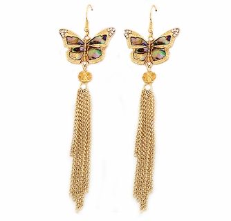 gold butterfly earrings - Google Search