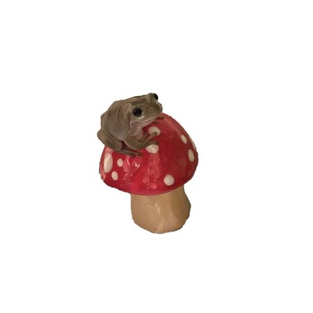 frog on a mushroom