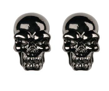 Amazon.com: Skull Head Stud Earrings - Pewter - 0.5'' Height: Skull Mens Earrings: Jewelry