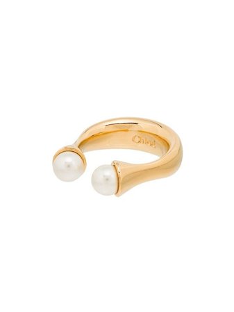 Chloé gold-plated Darcey Twin Pearl Ring - Farfetch