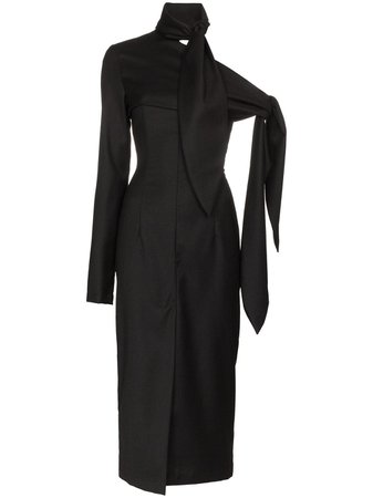 Matériel draped one-shoulder midi-dress $629 - Buy Online - Mobile Friendly, Fast Delivery, Price
