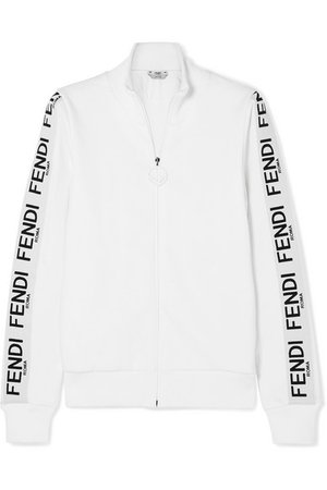 Fendi | Wonders cotton-blend jersey track jacket | NET-A-PORTER.COM