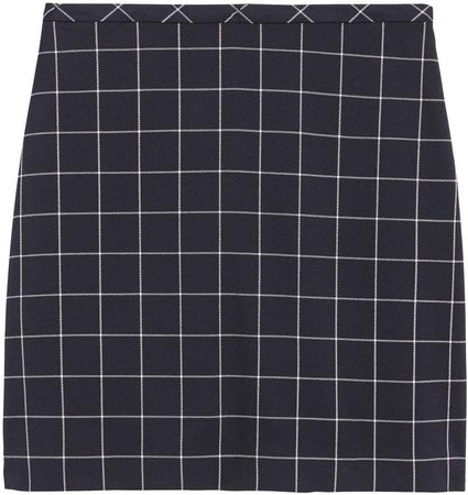 Petite Plaid Bi-Stretch Mini Skirt