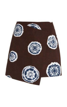Naydia Tie-Dyed Cotton Mini Wrap Skirt By Alexis | Moda Operandi