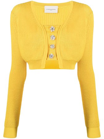 Shop yellow Giuseppe Di Morabito layered-effect cardigan with Express Delivery - Farfetch