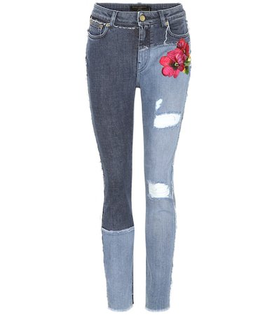 Embellished skinny jeans