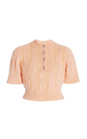 Embellished Cable-Knit Mohair-Blend Top By Paco Rabanne | Moda Operandi
