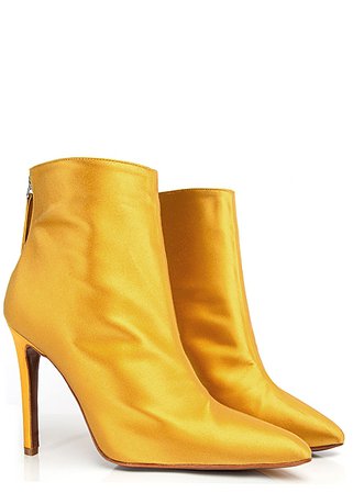 Julia Mays Ivy yellow silk satin ankle boots - Harvey Nichols