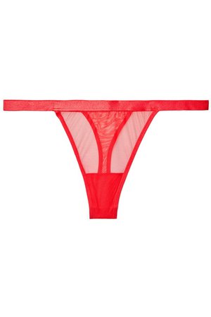 Cosabella | Spice stretch-satin and mesh thong | NET-A-PORTER.COM