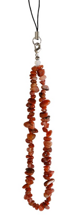 Red Orange Trendy Stone Pearl Beads