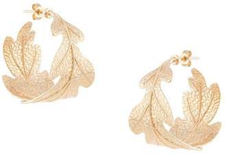 Karen Walker Gold Oak Leaf Earrings
