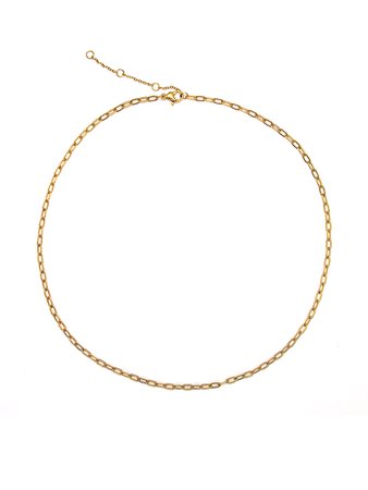 (Stainless Steel) Miniature Link Chain Choker in Gold | Arva.co