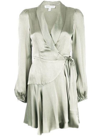 Shona Joy Satin Wrap Dress | Farfetch.com