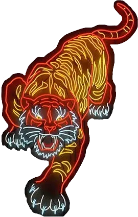 neon tiger sign