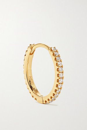 Maria Tash | Eternity 9.5mm 18-karat gold diamond hoop earring | NET-A-PORTER.COM