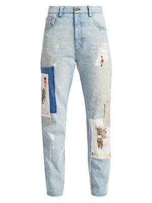 Saks Fifth Avenue paint patch jeans