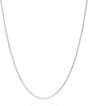 Amazon.com: Sterling Silver 1mm Box Chain (18 Inches): Chain Necklaces: Jewelry