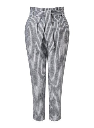 Striped Paperbag Trousers - Trousers - Clothing - Miss Selfridge