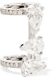 Martin Katz | Champagne 18-karat white gold diamond earrings | NET-A-PORTER.COM