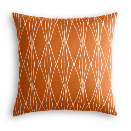 Burnt Orange Diamond Pillow | Loom Decor