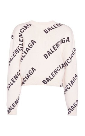 Logo-Knit Cotton-Blend Sweater By Balenciaga | Moda Operandi