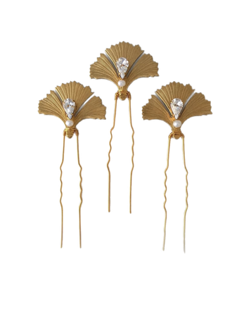 gold pearl shell hairpins accessories jewelry