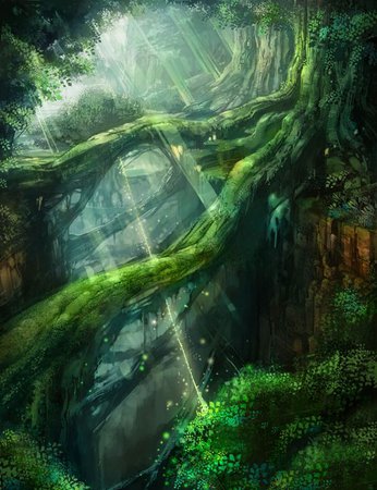 Forest fantasy anime