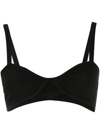 Shop black Khaite The Eda knitted bra top with Afterpay - Farfetch Australia