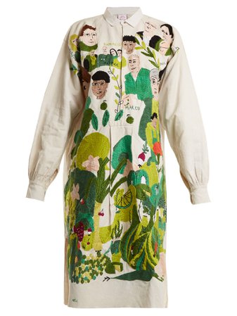 Embroidered Vintage Parisian Shirt Dresses | Ellie & Co