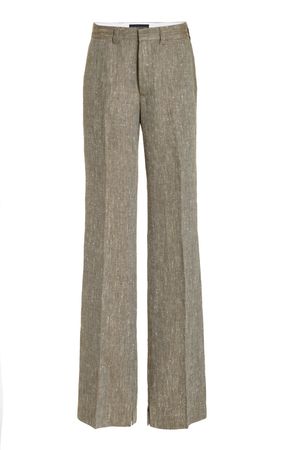 The Peyton Linen-Silk Straight-Leg Pants By Brandon Maxwell | Moda Operandi