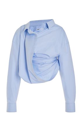 Draped Cotton Button-Down Shirt By Alexander Wang | Moda Operandi