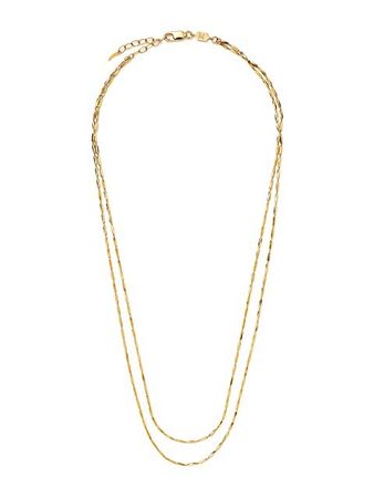 Shop Missoma Savi x Missoma 18K-Yellow-Gold Vermeil Double-Chain Necklace | Saks Fifth Avenue
