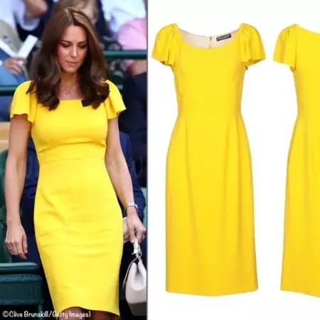 Dolce & Gabbana | Dresses | Dolce Gabbana Yellow Resort Collection Dress Aso Kate Middleton | Poshmark