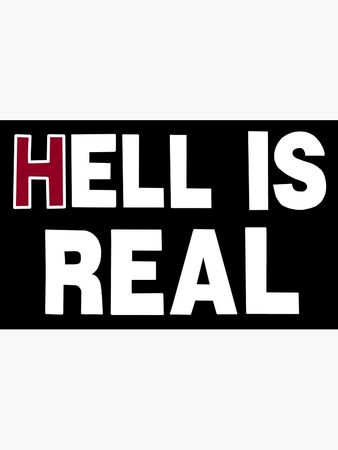 "Hell is Real" Sticker for Sale by joelleodo | Redbubble