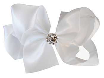 satin bow with sparkly crystal centre by candy bows | notonthehighstreet.com