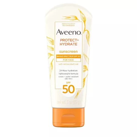 Aveeno Protect Hydrate Face Sunscreen Lotion With - SPF 50 - 3oz : Target
