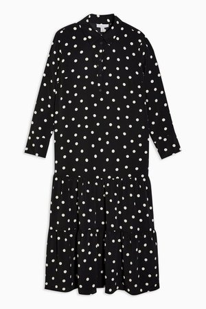 Black and White Peplum Smock Shirt Dress | Topshop