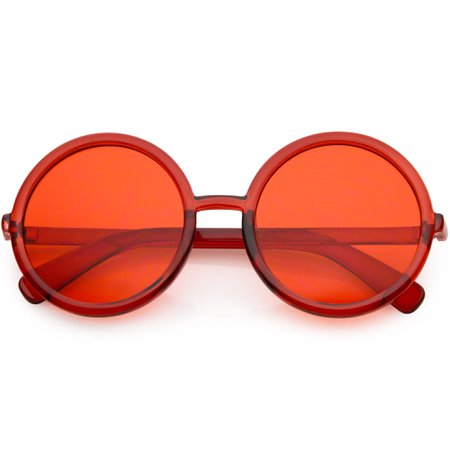 Large Retro Round Circle 1970's Fashion Sunglasses - zeroUV