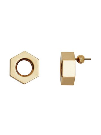 BURBERRY Gold-plated Nut Earrings