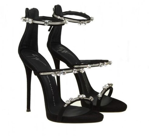 Souq | Giuseppe Zanotti Design Coline 110 Heel Sandals for Women - Black | Kuwait